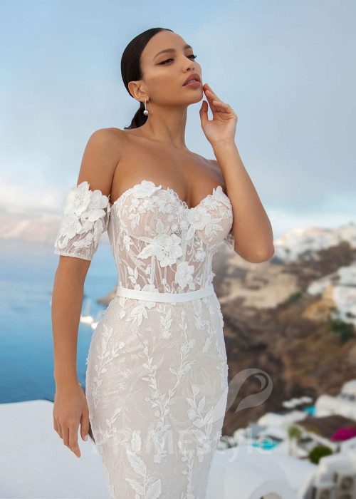 Luxusné celokrajkové svadobné šaty SN023