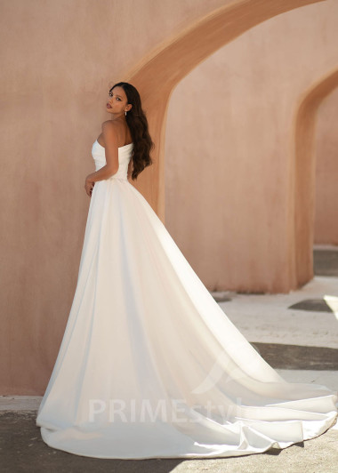 Exkluzívne asymetrické svadobné šaty SN024 - primestyle.sk