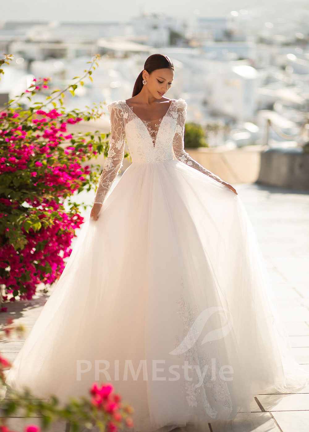 Luxusné čipkované svadobné šaty SN025