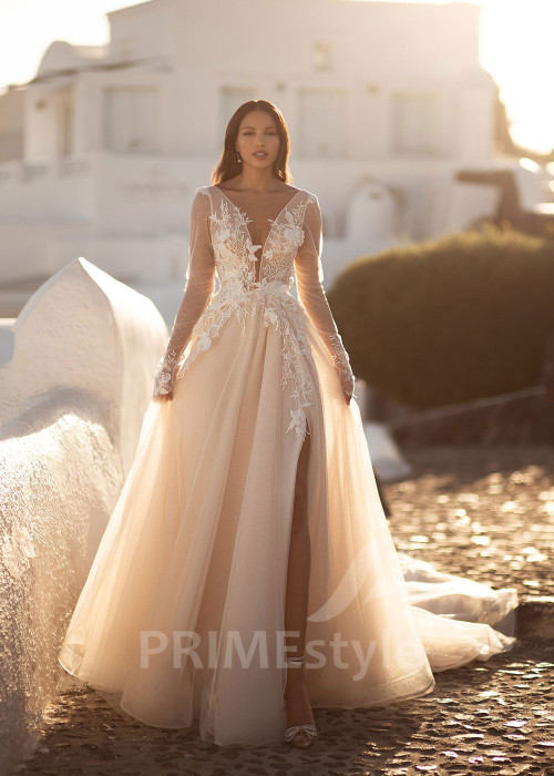 Luxusné romantické svadobné šaty SN027