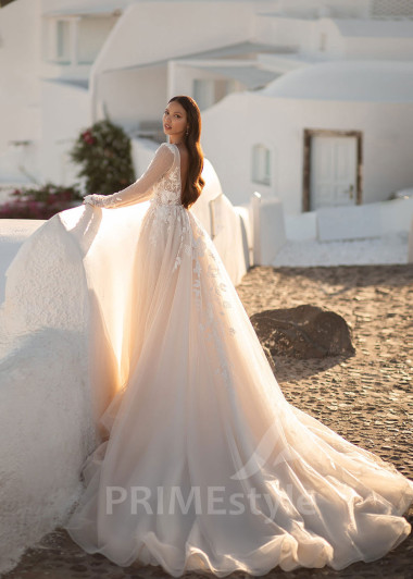 Luxusné romantické svadobné šaty SN027 - primestyle.sk