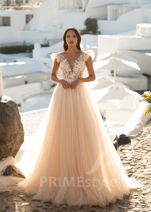 Elegantné princeznovské svadobné šaty SN028