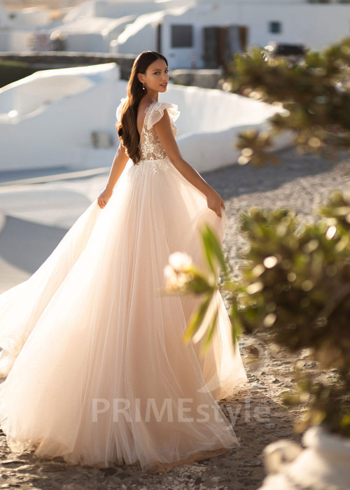 Elegantné princeznovské svadobné šaty SN028