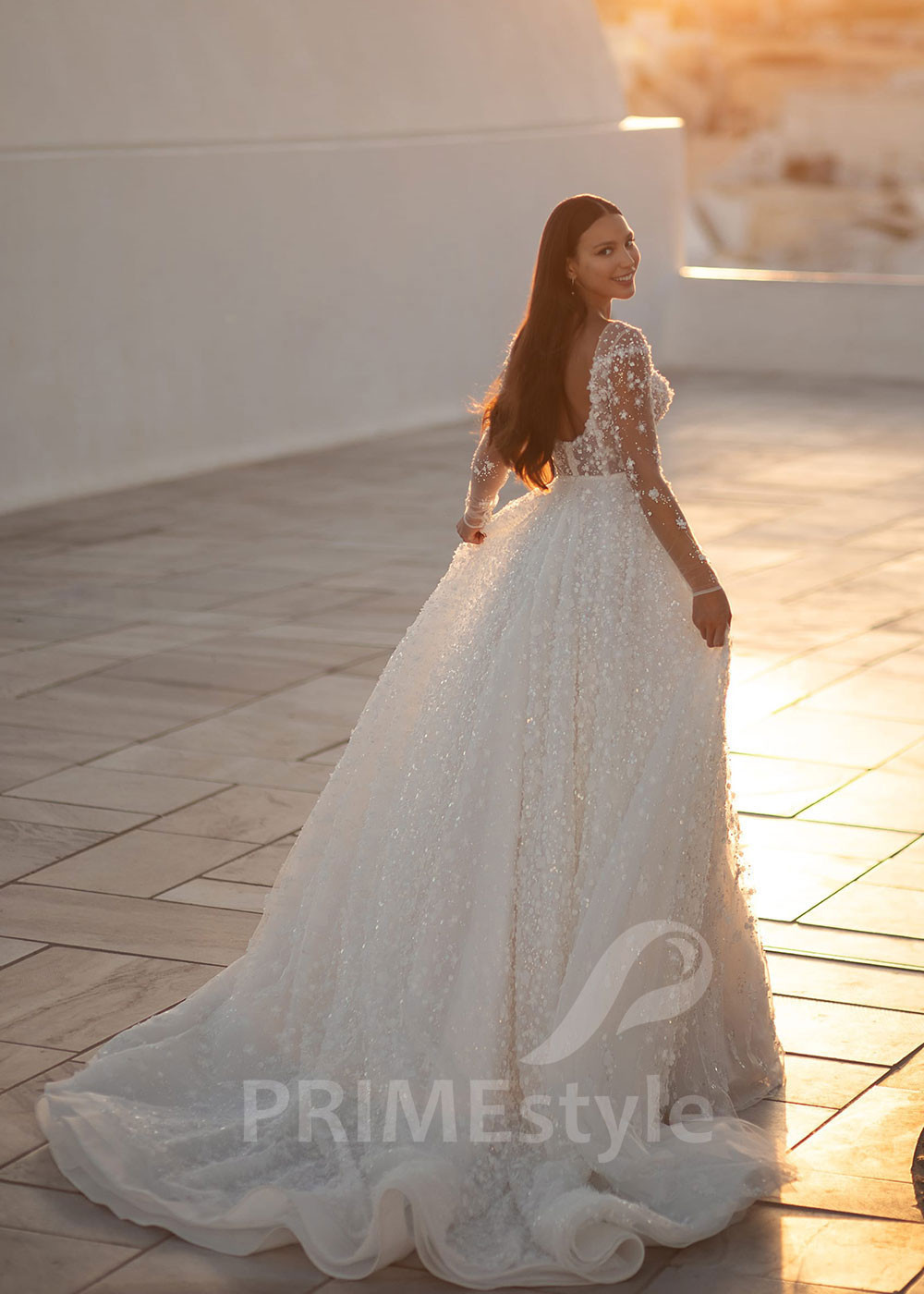 Luxusné trblietavé svadobné šaty SN029
