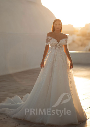 Luxusné romantické svadobné šaty SN030