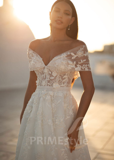 Luxusné romantické svadobné šaty SN030 - primestyle.sk