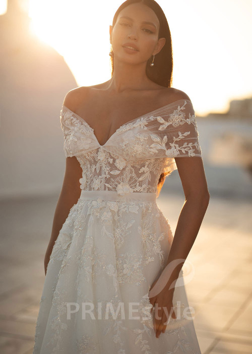 Luxusné romantické svadobné šaty SN030