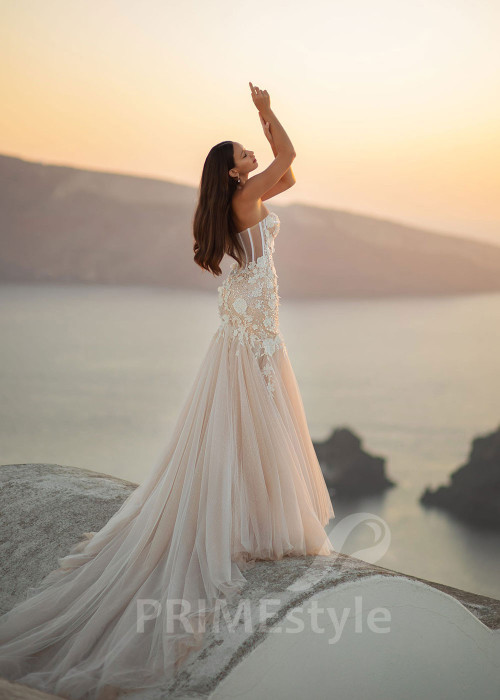 Luxusné úzke svadobné šaty SN031