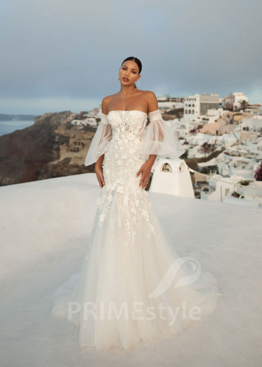 Extravagantné tylové svadobné šaty SN032