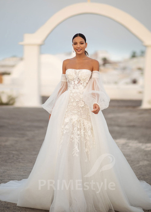 Extravagantné tylové svadobné šaty SN032