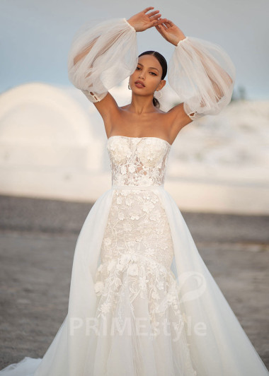 Extravagantné tylové svadobné šaty SN032 - primestyle.sk