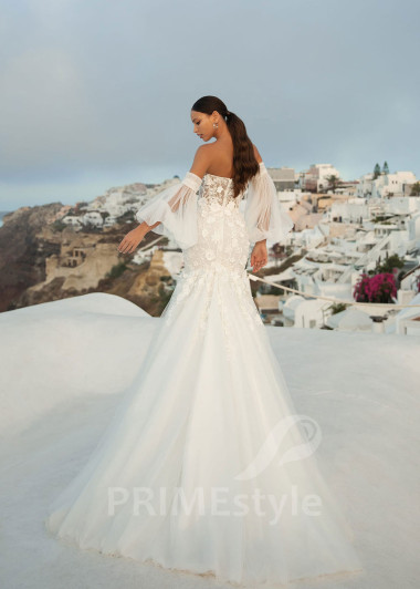 Extravagantné tylové svadobné šaty SN032 - primestyle.sk