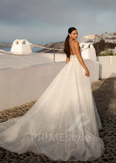 Exkluzívne trblietavé svadobné šaty SN033 - primestyle.sk