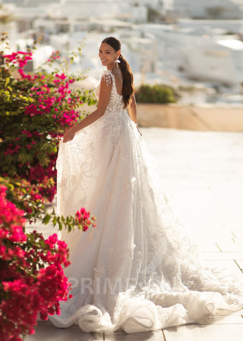 Exkluzívne romantické svadobné šaty SN034