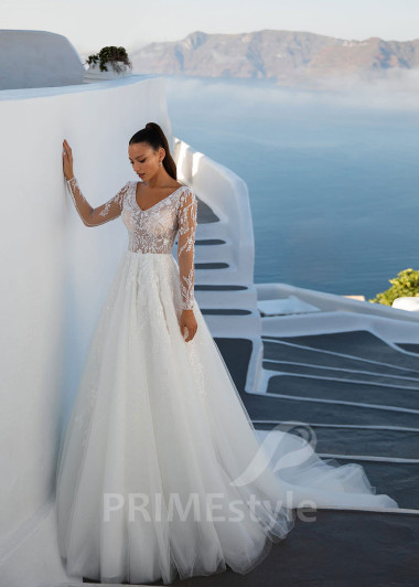 Luxusné čipkované svadobné šaty SN035