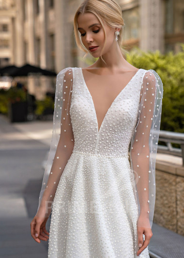 Elegantné minimalistické svadobné šaty EMS129 - primestyle.sk