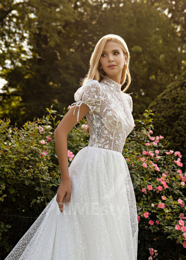 Exkluzívne romantické svadobné šaty EMS131 - primestyle.sk