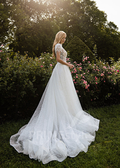 Exkluzívne romantické svadobné šaty EMS131