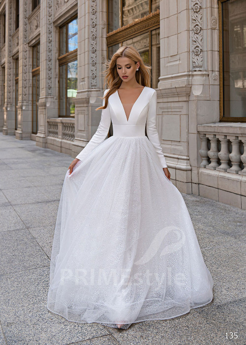 Elegantné minimalistické svadobné šaty EMS135