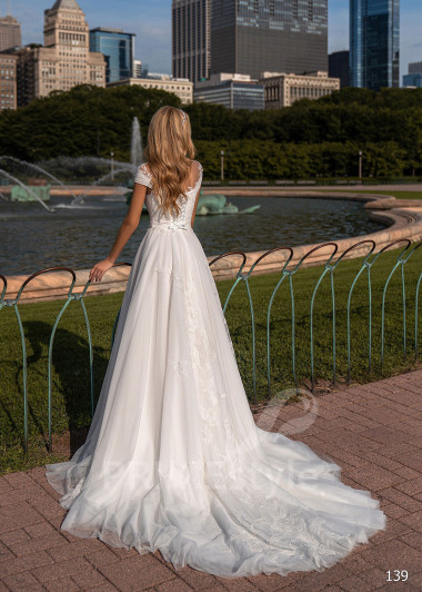 Luxusné tylové svadobné šaty EMS139 - primestyle.sk