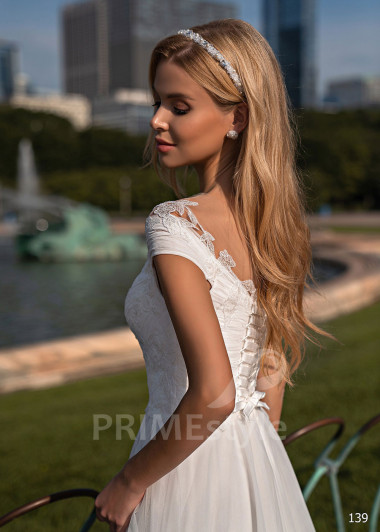 Luxusné tylové svadobné šaty EMS139 - primestyle.sk