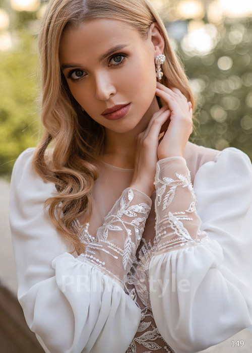 Exkluzívne šifónové svadobné šaty EMS149