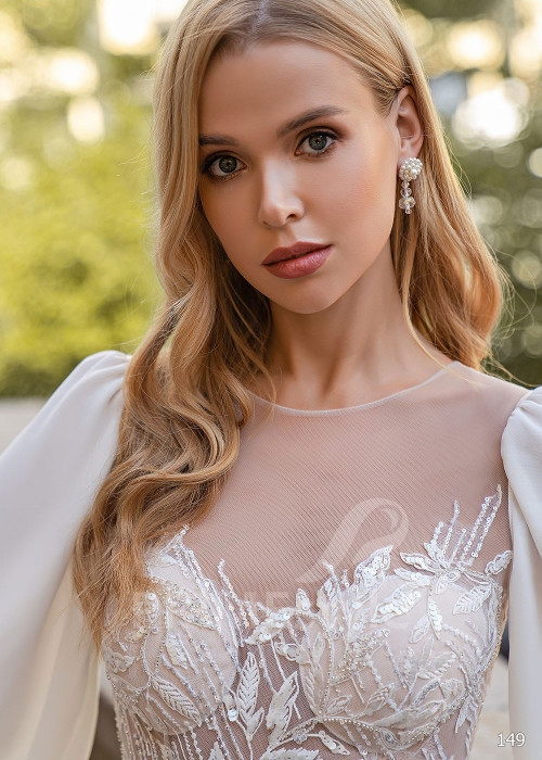 Exkluzívne šifónové svadobné šaty EMS149