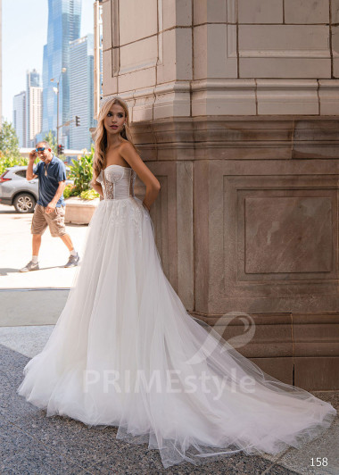 Exkluzívne romantické svadobné šaty EMS158