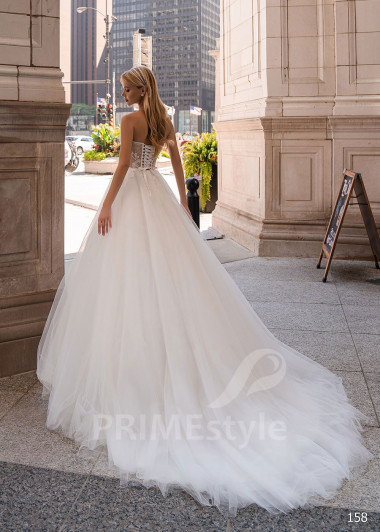 Exkluzívne romantické svadobné šaty EMS158 - primestyle.sk