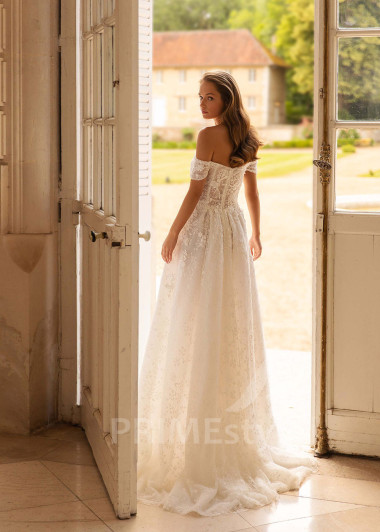 Luxusné čipkované svadobné šaty CT007 - primestyle.sk