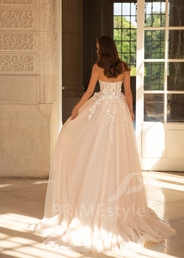 Luxusné čipkované svadobné šaty CT008 - primestyle.sk