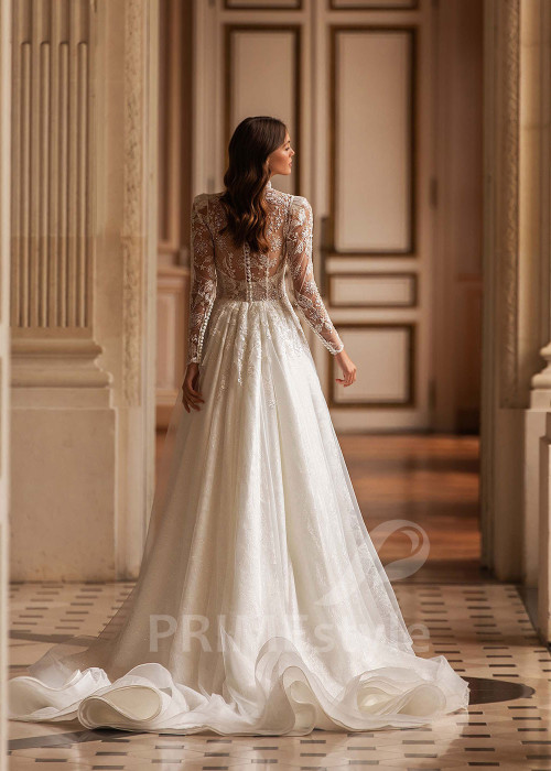 Elegantné romantické svadobné šaty CT009