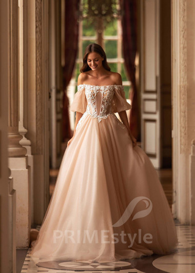 Exkluzívne romantické svadobné šaty CT011