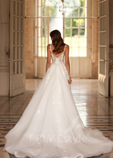 Luxusné čipkované svadobné šaty CT012 - primestyle.sk