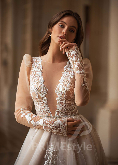 Luxusné romantické svadobné šaty CT015