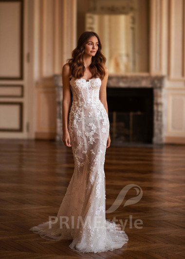 Luxusné úzke svadobné šaty CT016