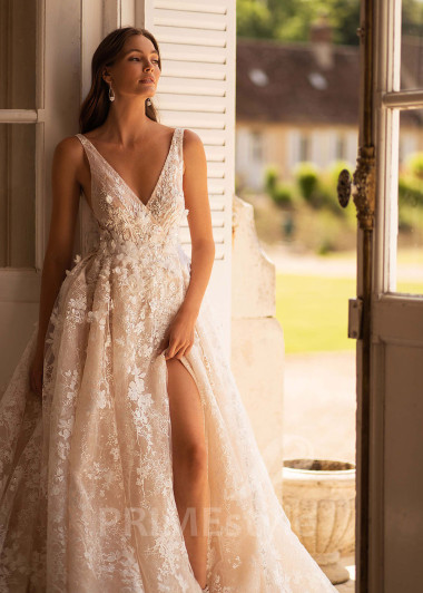 Luxusné celokrajkové svadobné šaty CT017 - primestyle.sk