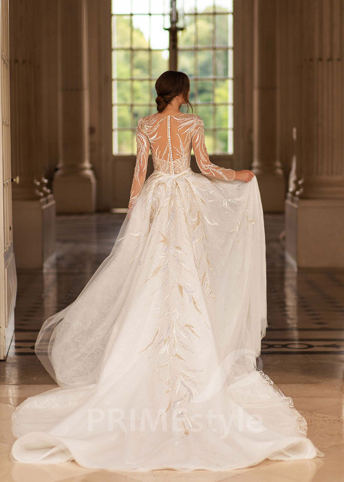 Exkluzívne extravagantné svadobné šaty CT018