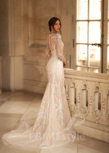 Exkluzívne extravagantné svadobné šaty CT018 - primestyle.sk