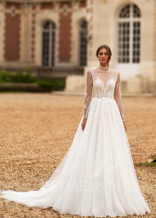 Luxusné elegantné svadobné šaty CT020