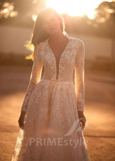 Luxusné celokrajkové svadobné šaty CT023 - primestyle.sk