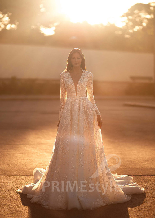 Luxusné celokrajkové svadobné šaty CT023