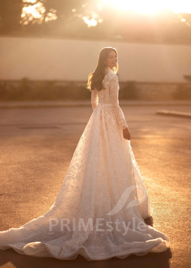 Luxusné celokrajkové svadobné šaty CT023 - primestyle.sk