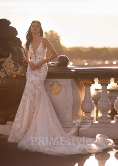 Luxusné úzke svadobné šaty CT027 - primestyle.sk