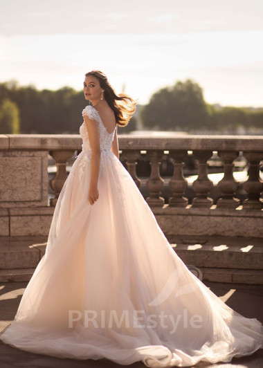 Luxusné čipkované svadobné šaty CT028 - primestyle.sk