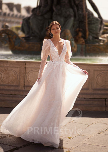 Exkluzívne romantické svadobné šaty CT035
