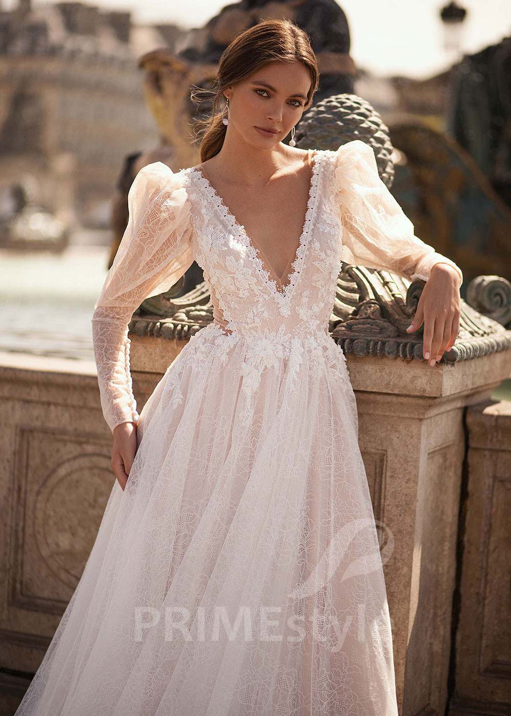 Exkluzívne romantické svadobné šaty CT035