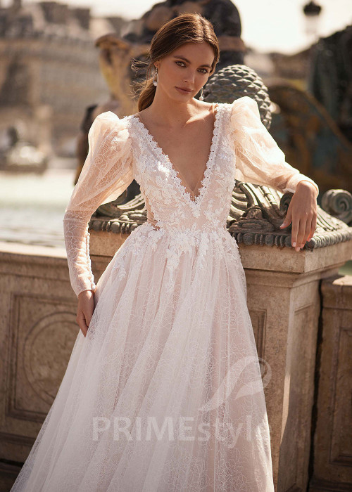 Exkluzívne romantické svadobné šaty CT035