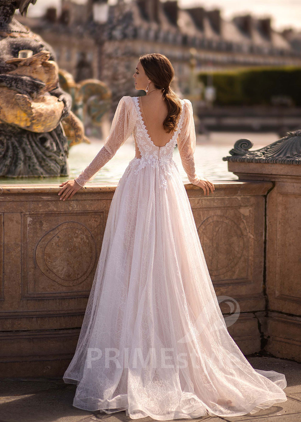 Exkluzívne romantické svadobné šaty CT035