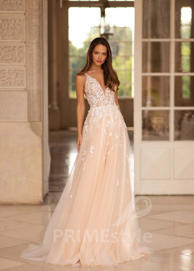 Luxusné čipkované svadobné šaty CT037